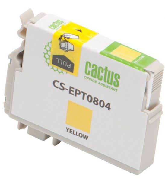 Картридж для принтера и МФУ Cactus CS-EPT0804 Yellow желтый