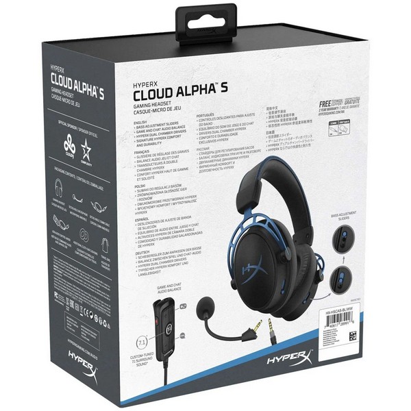 Проводная гарнитура HyperX Cloud Alpha S черный/синий